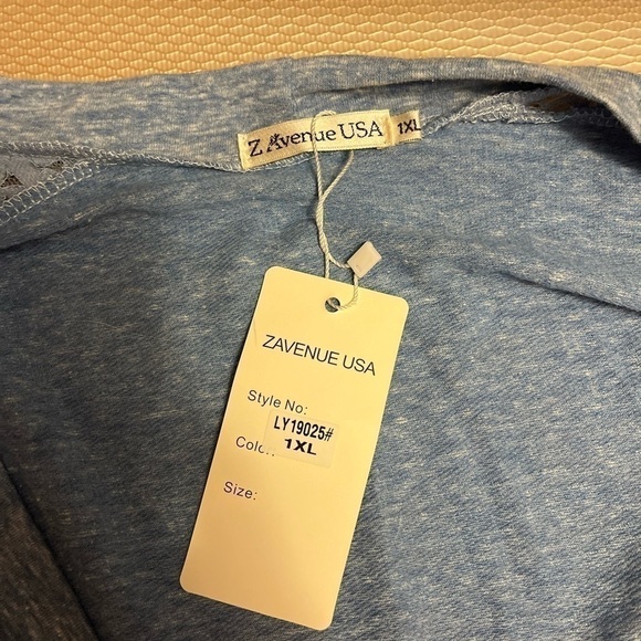 Z Avenue Light Blue Lace-Accent Cardigan - Picture 4 of 4